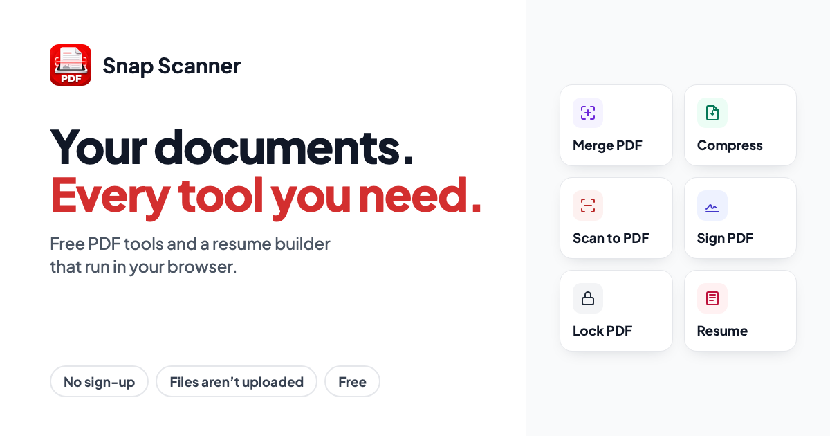 Compress PDF – Reduce PDF File Size | Snap Scanner